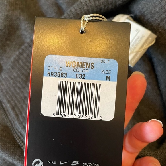 Nike Golf Women’s Merino Wool Lightweight Charcoal Gray Breathable Sweater Sz M - Picture 13 of 14